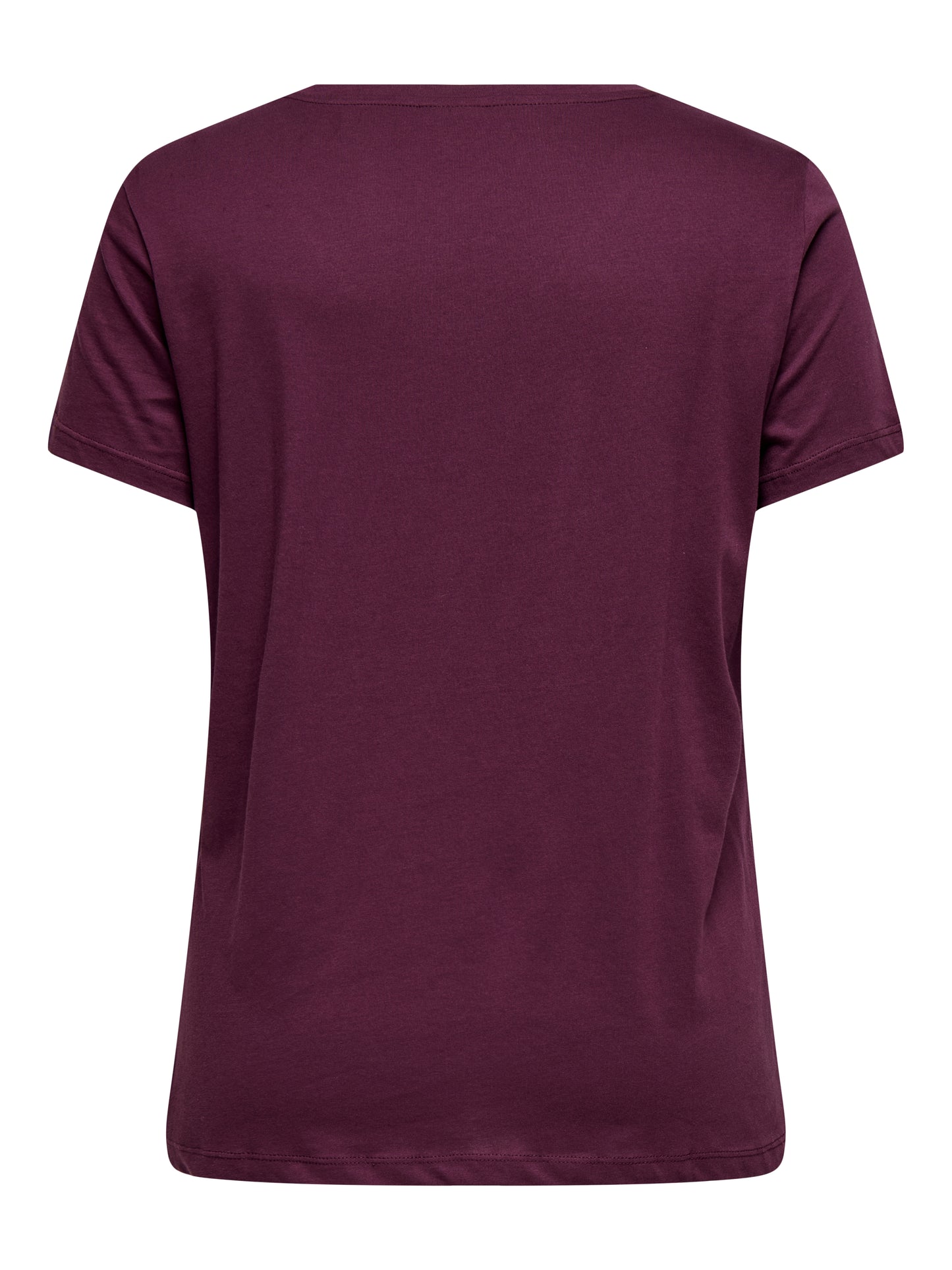 ONLY CARMAKOMA CARBONNIE LIFE S/S V-NECK REG TEE JRS BORDEAUX