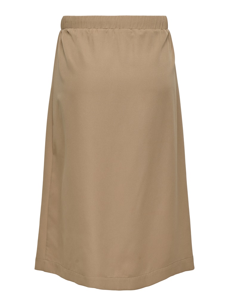 Only Carmakoma CARALLESIA LONG SLIT SKIRT TLR Cocoa Créme