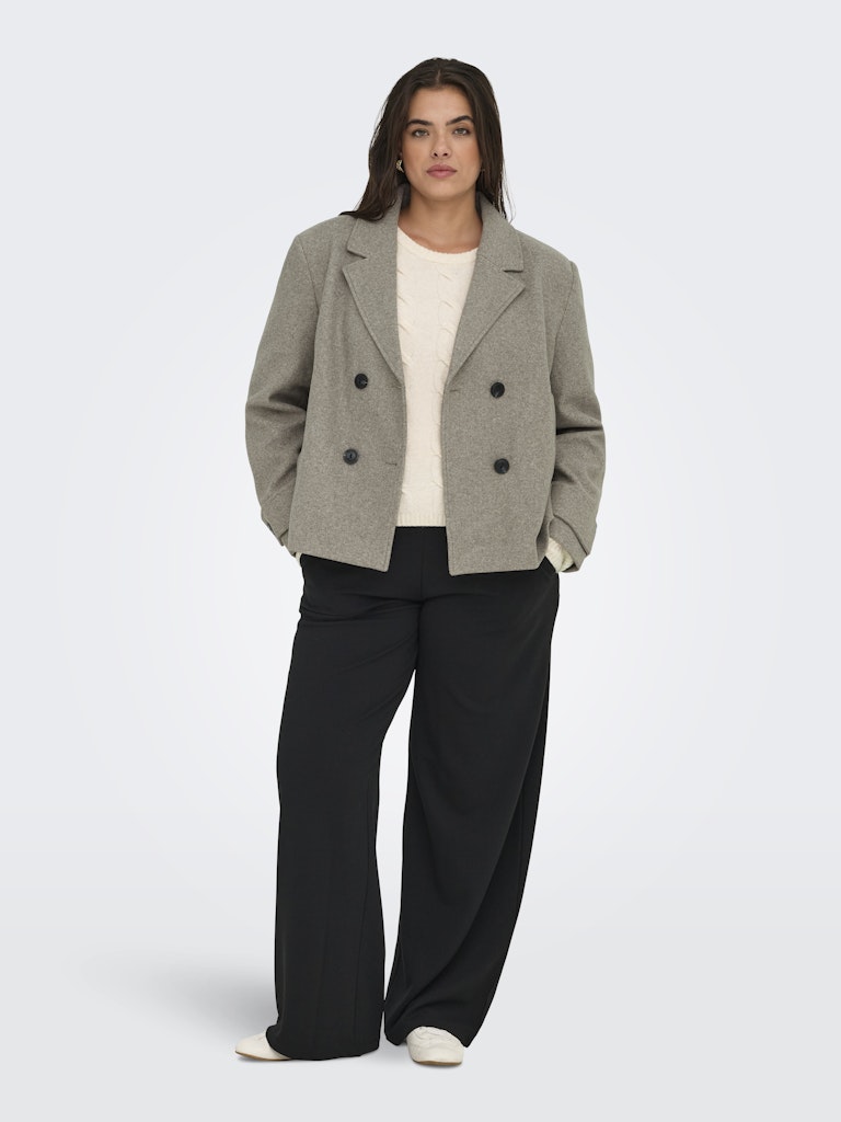 Only Carmakoma CARFREJA LIFE SHORT DB JACKET OTW NOOS Mocha Meringue