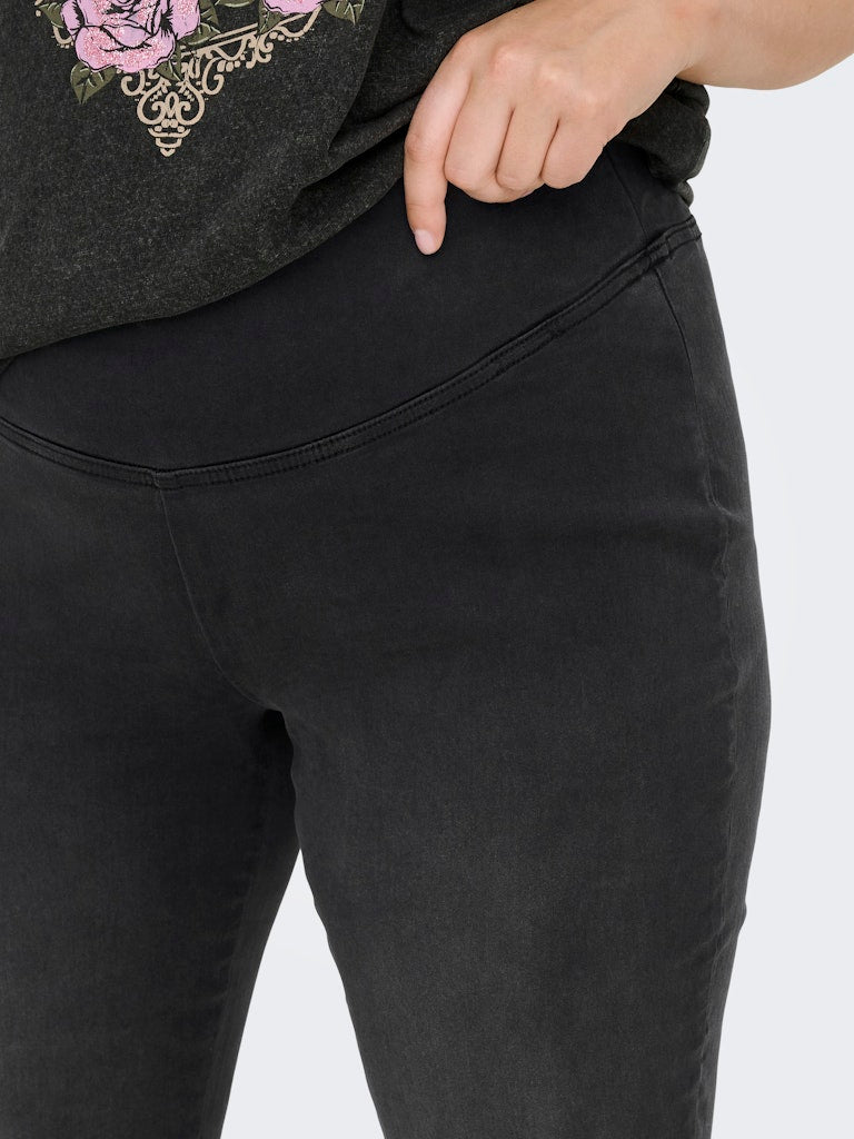 Only Carmakoma CARROYAL MID WAIST FLARED LEGGING NOOS zwart