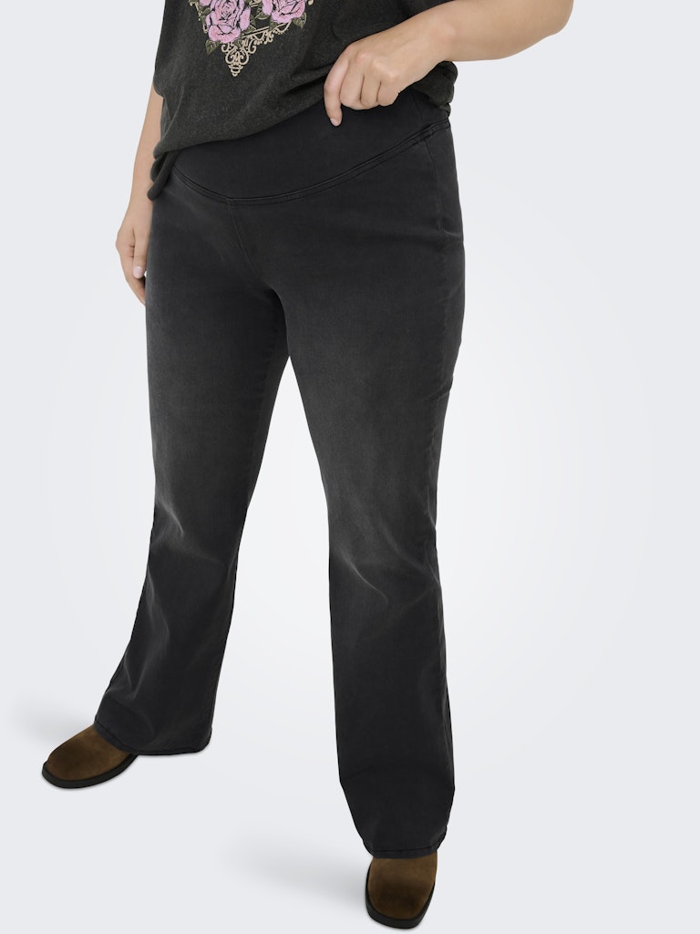 Only Carmakoma CARROYAL MID WAIST FLARED LEGGING NOOS zwart