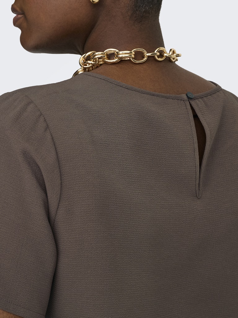 Only Carmakoma CARVICA LIFE SS TOP WVN NOOS Chocolate Martini