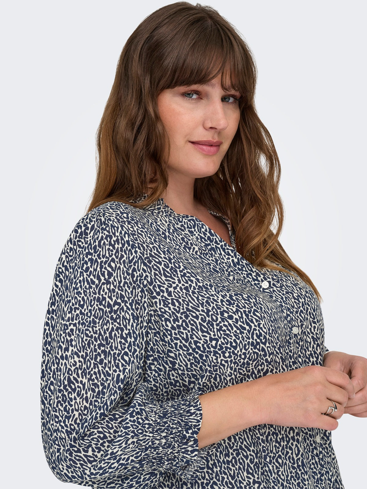 ONLY CARMAKOMA CARRAYA 3/4 SHIRT WVN Night Sky