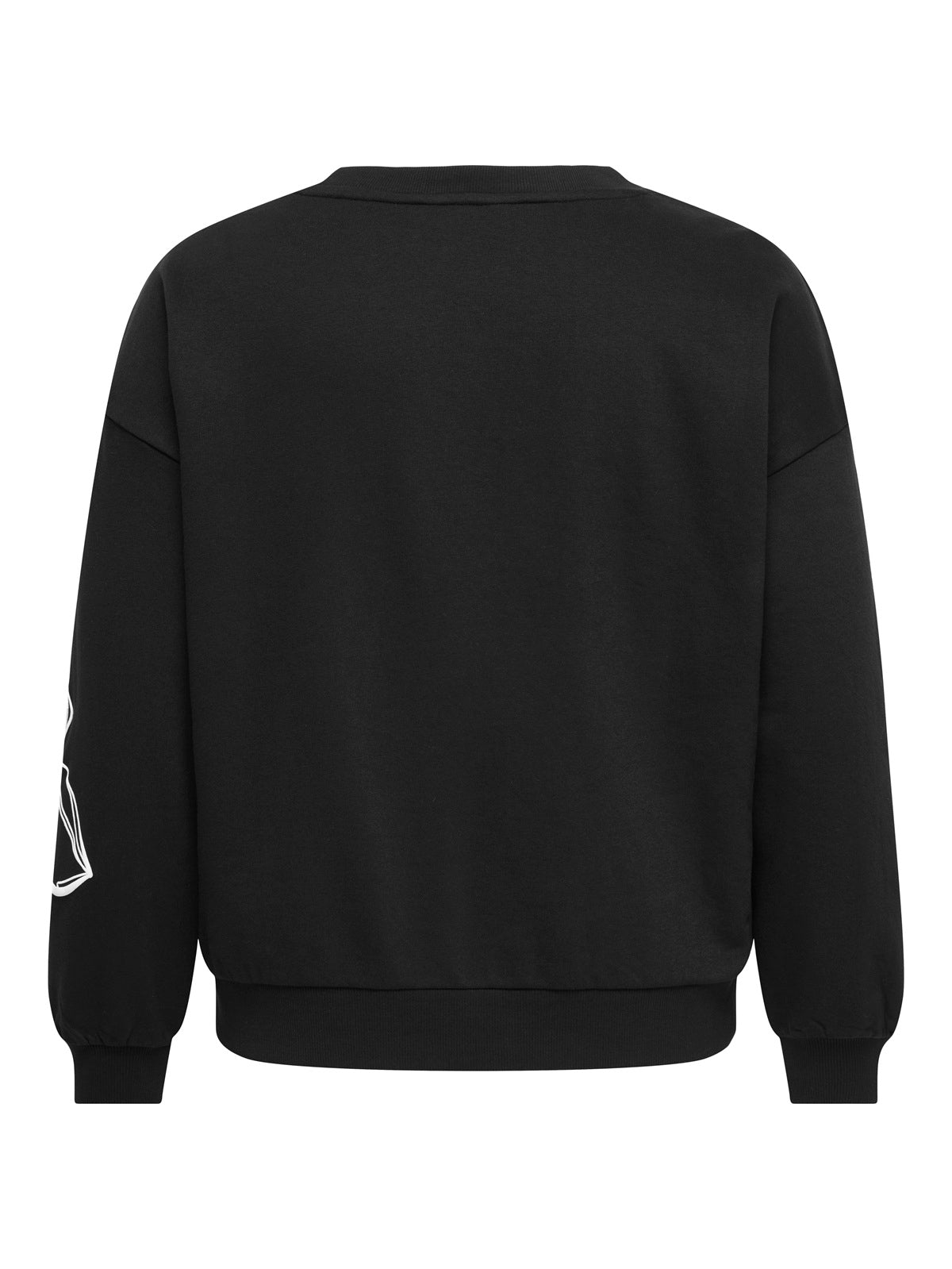 ONLY CARMAKOMA CARODESSA L/S O-NECK SWT JRS ZWART