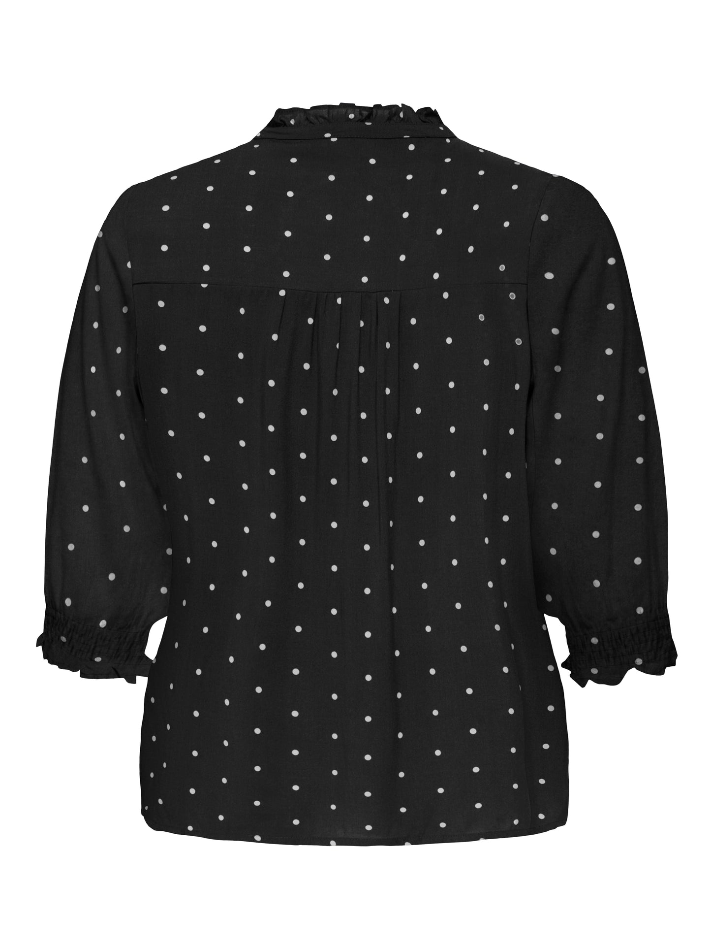 CARRAYA 3/4 SHIRT WVN NOOS BLACK DOTS