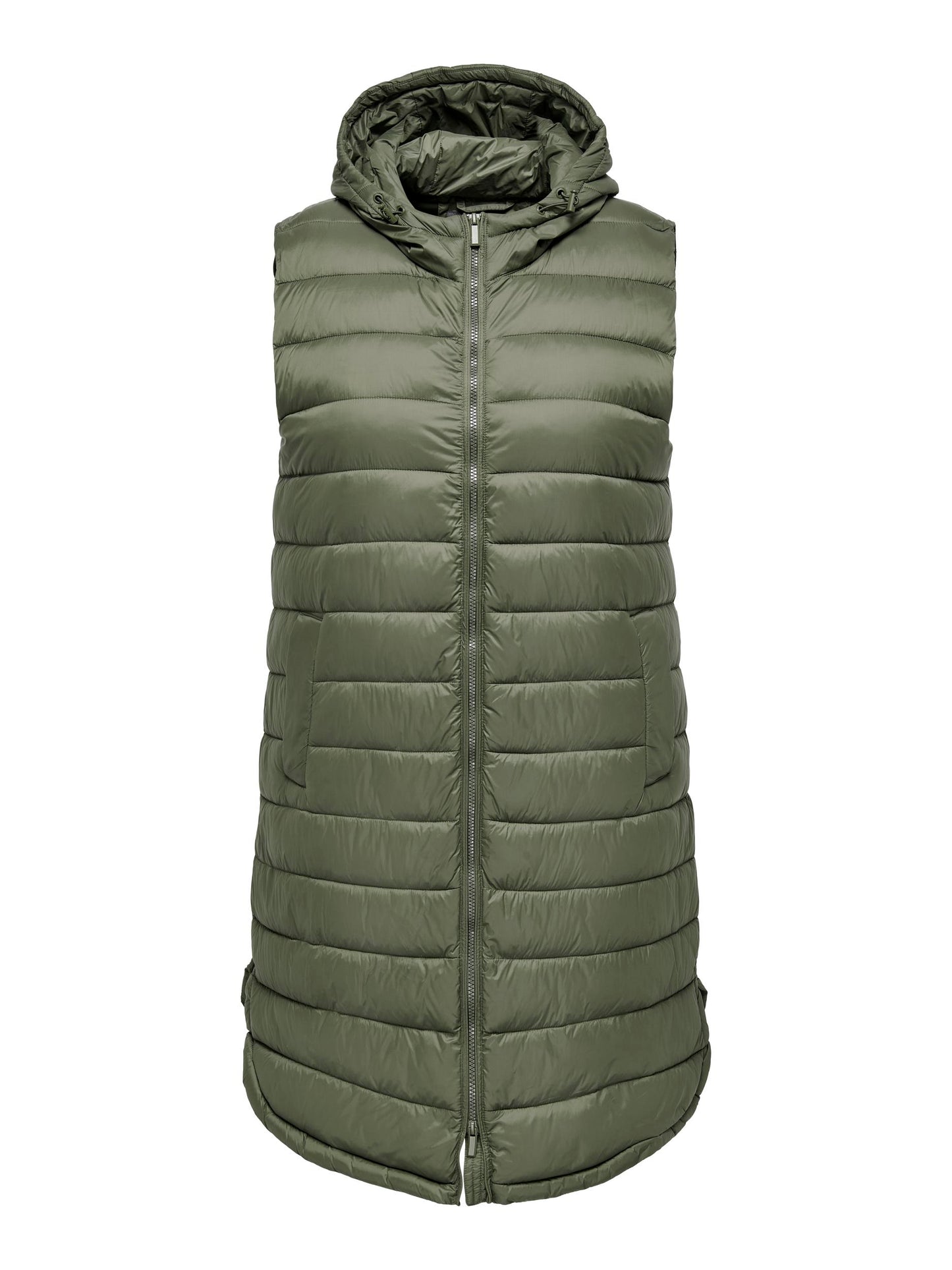 ONLY CARMAKOMA CARMELODY OVERSIZE QUILT WAISTCOAT OTW GROEN