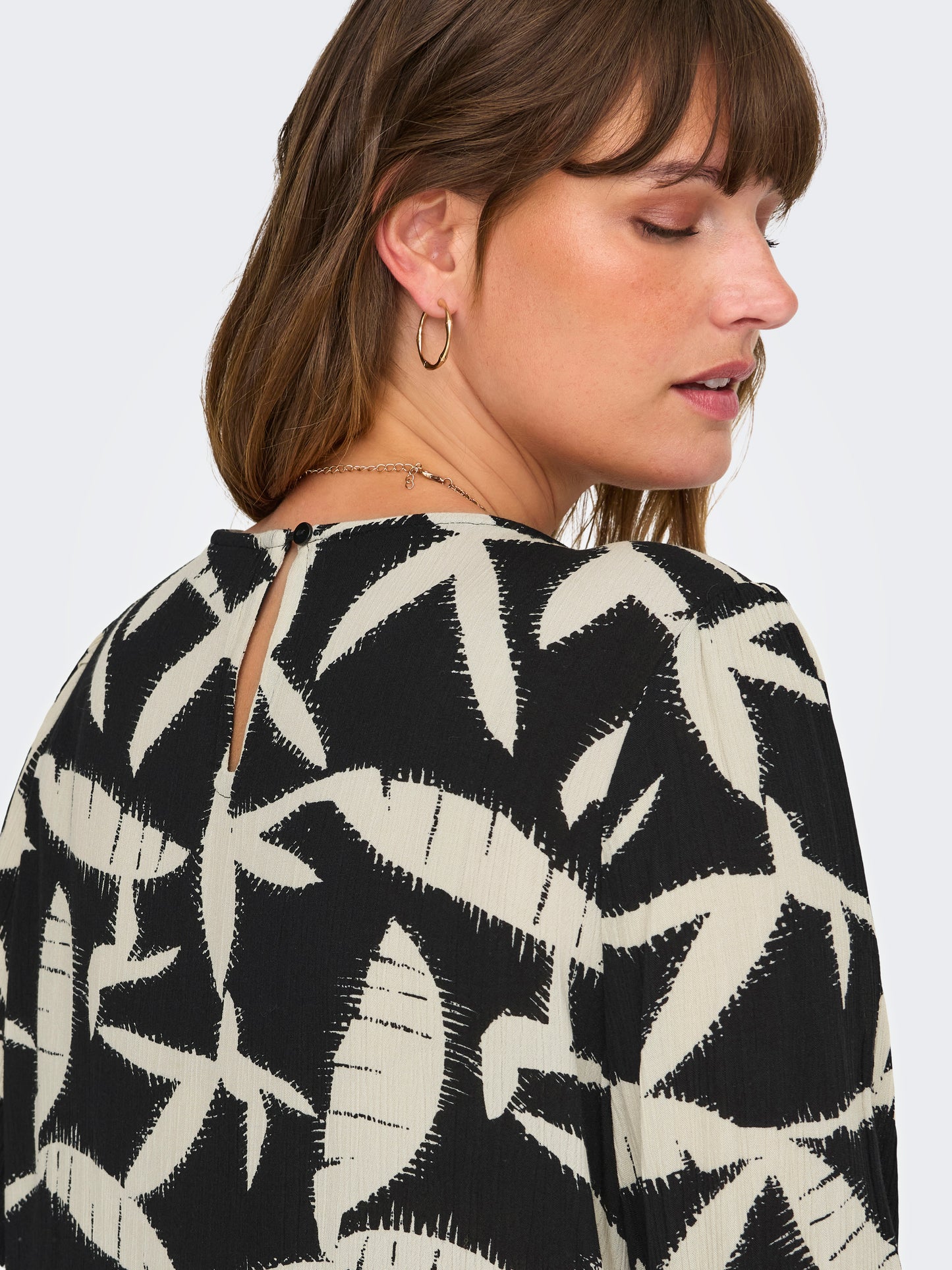 Only Carmakoma Carmerielle Top Wit/zwart