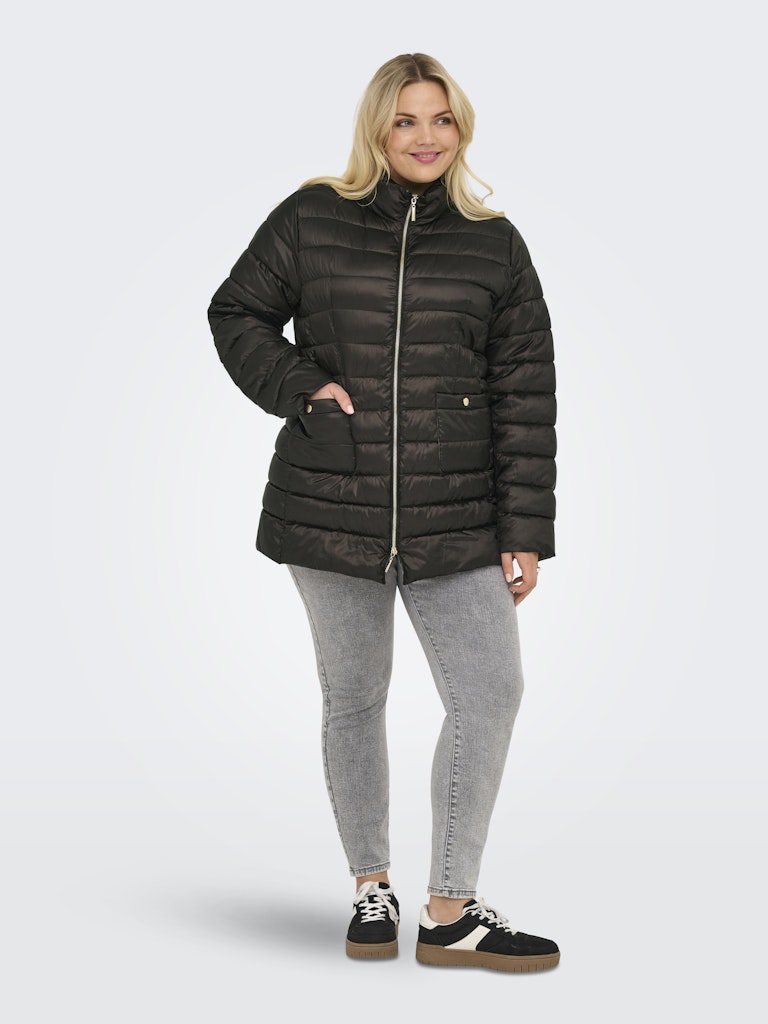 Only Carmakoma CARVEGA LIFE QUILT COAT OTW Chocolate Torte
