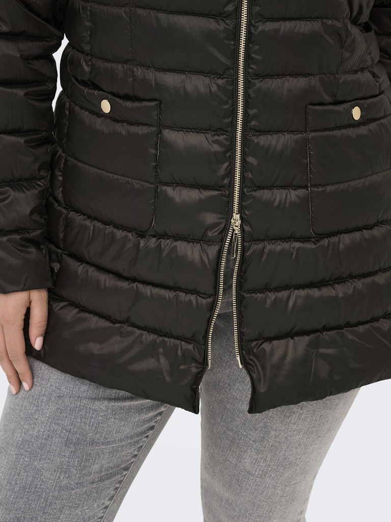 Only Carmakoma CARVEGA LIFE QUILT COAT OTW Chocolate Torte