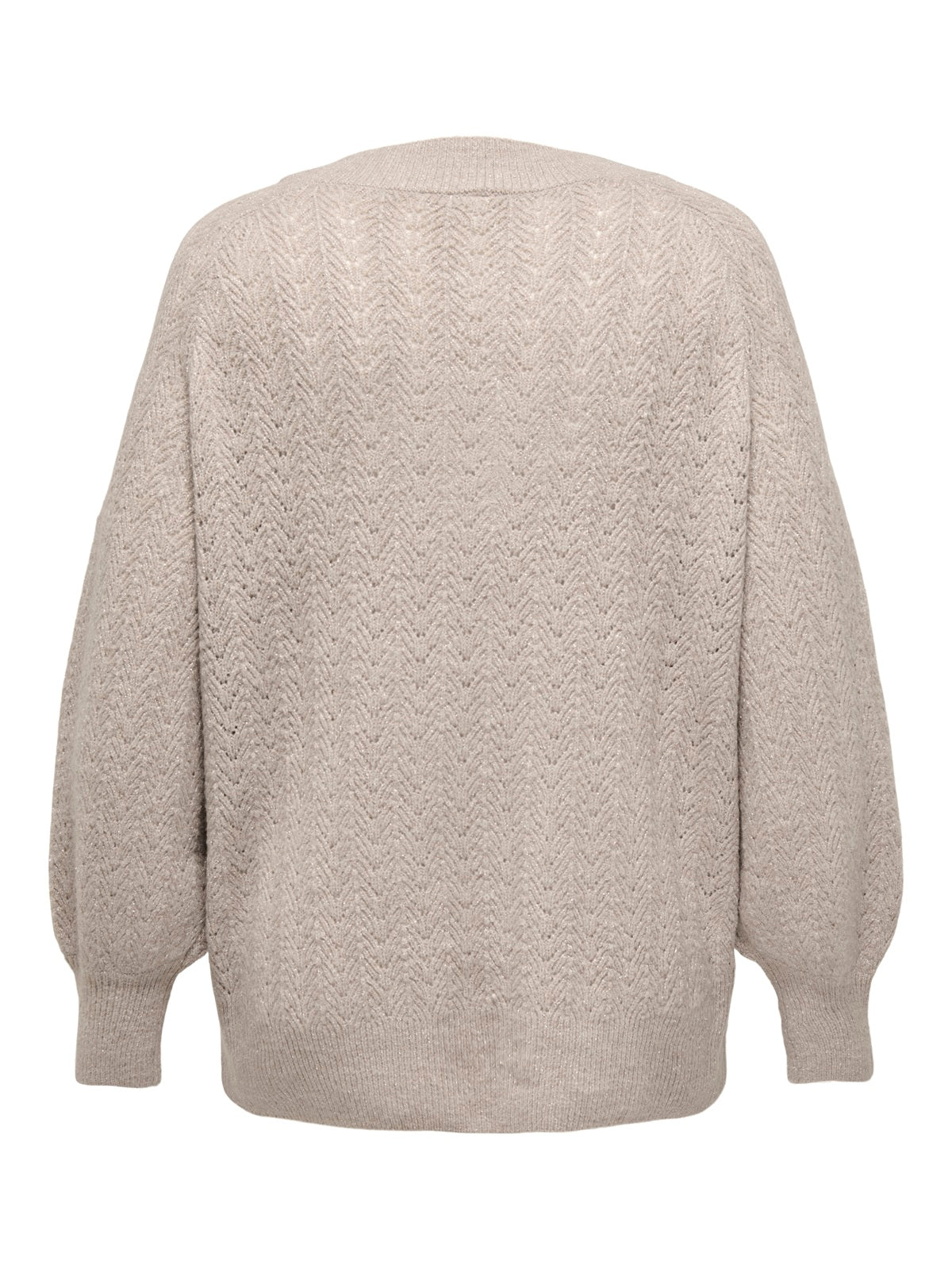 ONLY CARMAKOMA CARLUCILLA LS GLITTER V-NECK KNT