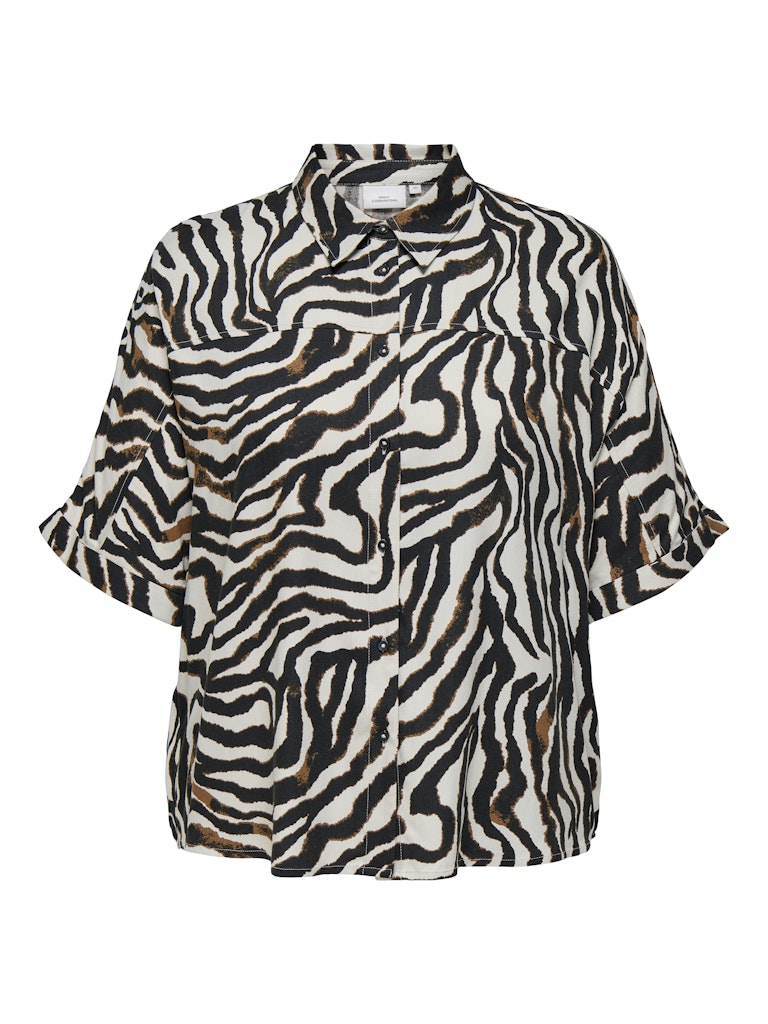 Only Carmakoma CARBERTE LIFE 2/4 SHIRT AOP Pumice Stone