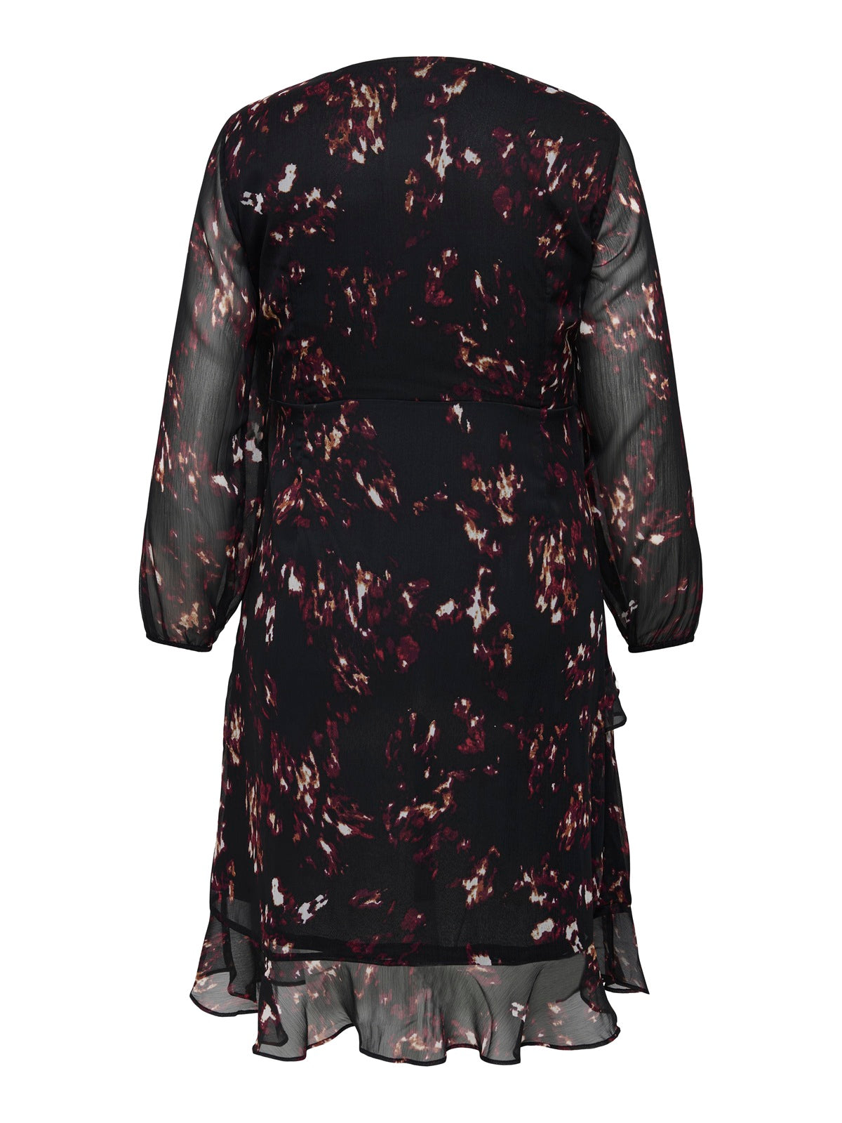 ONLY CARMAKOMA CARINDIGO LIFE LS CALF DRESS AOP BF