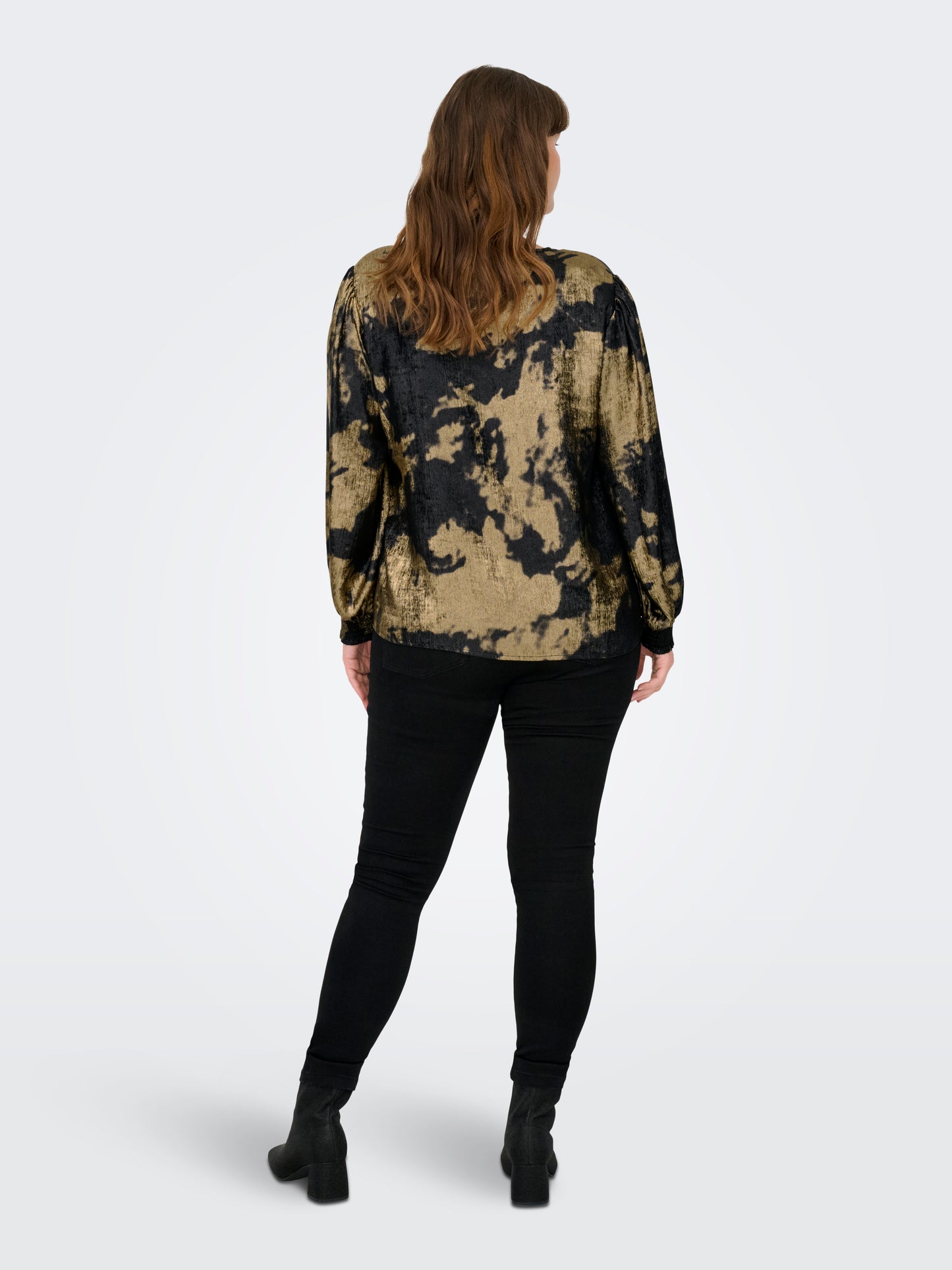 ONLY CARMAKOMA CARDIXIE LS V-NECK TOP AOP