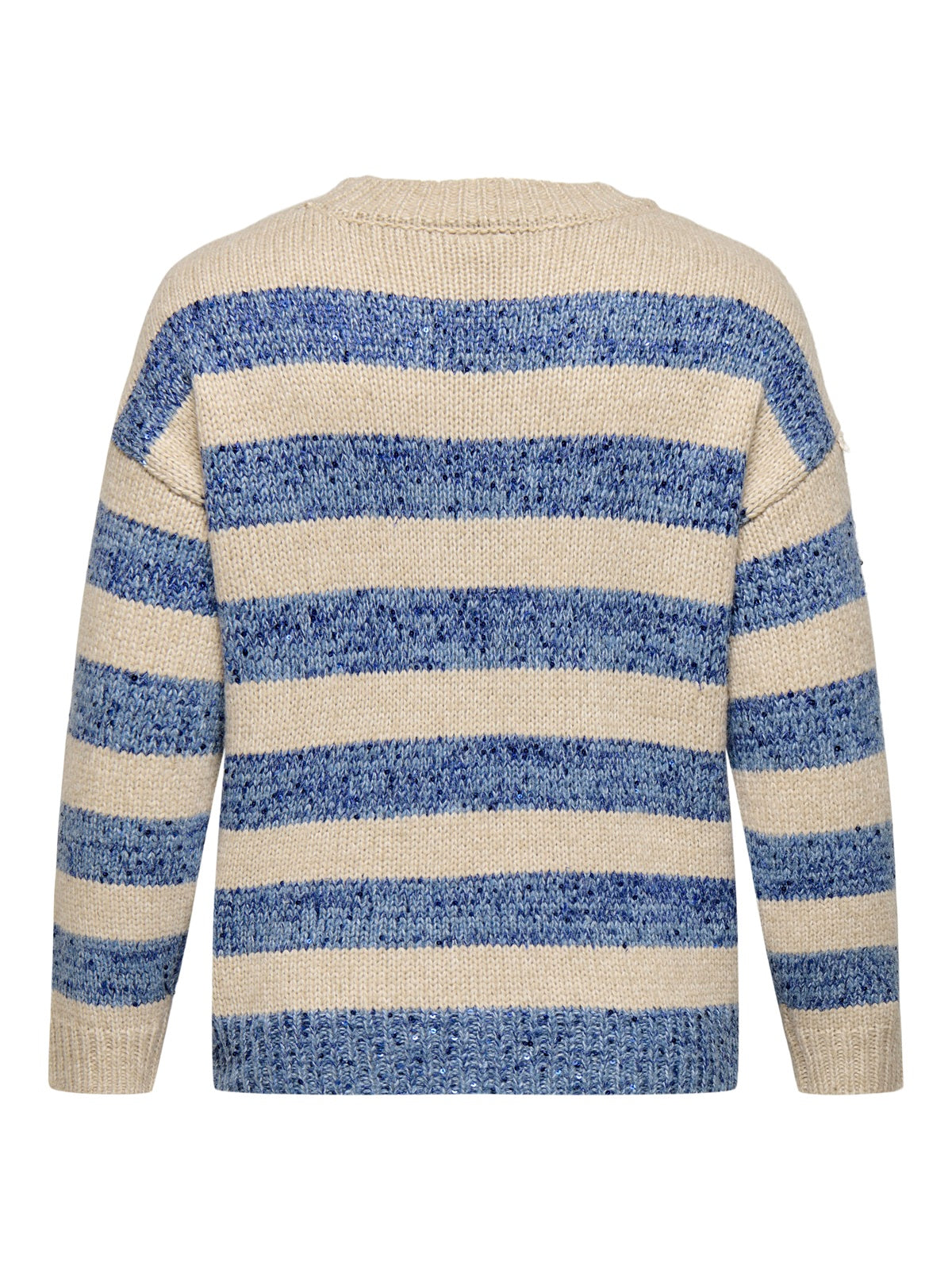 ONLY CARMAKOMA CARDUNDEE LIFE LS SEQ STRIPE O-NECK KNT