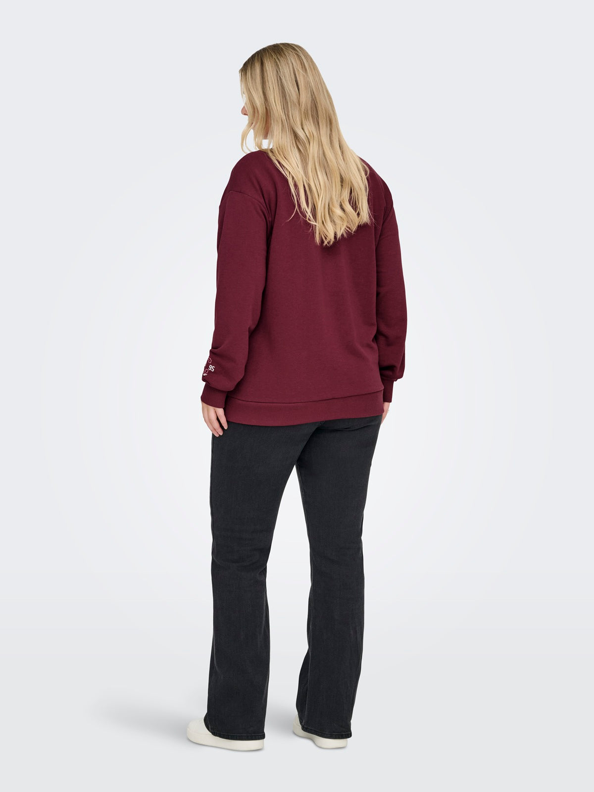 ONLY CARMAKOMA CARBEN L/S O-NECK SWEAT JRS ROO