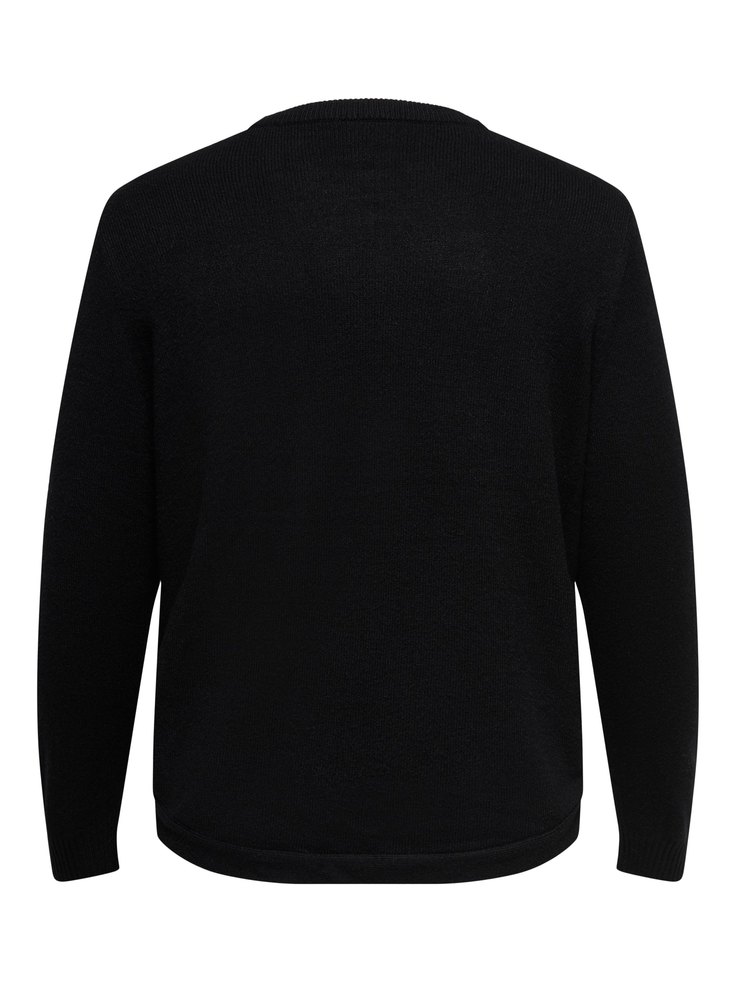 ONLY CARMAKOMA CARMARGARETHA LS BUTTON PULLOVER KNT ZWART