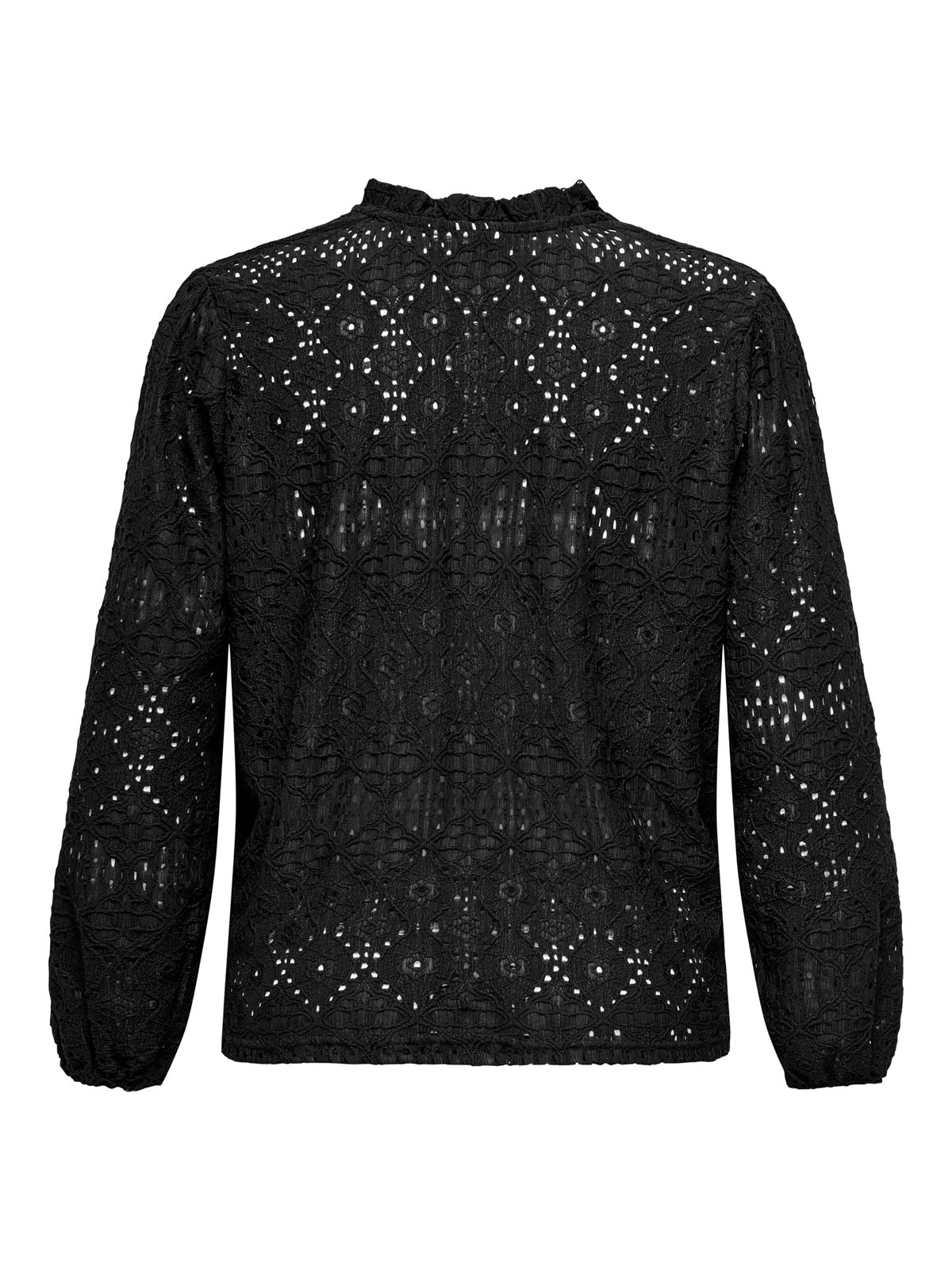 ONLY CARMAKOMA  CARLUZIA L/S V-NECK BLOUSE JRS ZWART