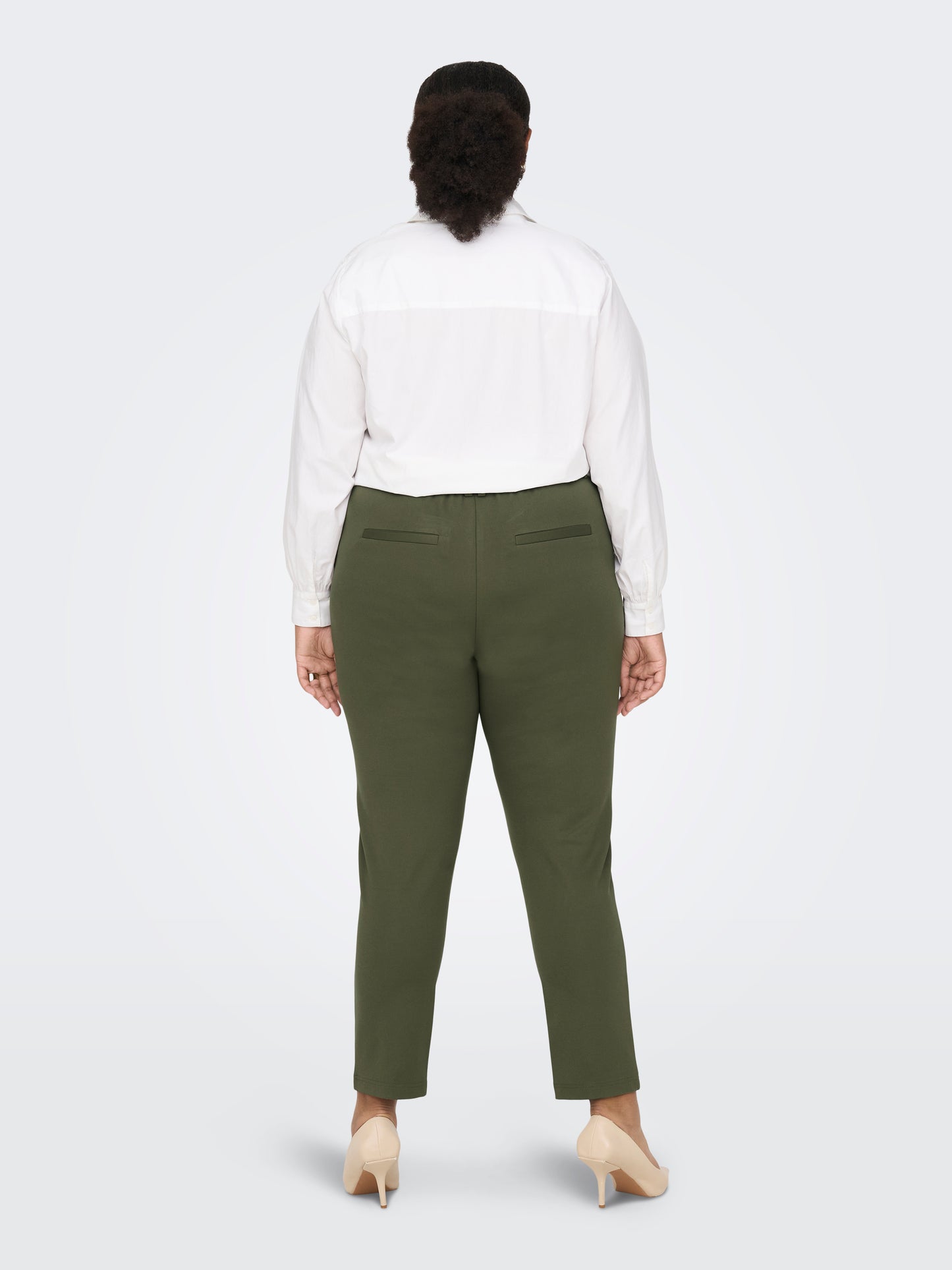 ONLY CARMAKOMA CARGOLDTRASH LIFE CLASSIC PANT OLIJFGROEN