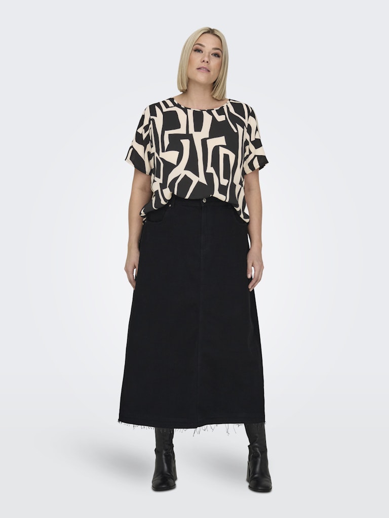 Only Carmakoma CARVICA LIFE SS TOP WVN NOOS Black Vendome geo
