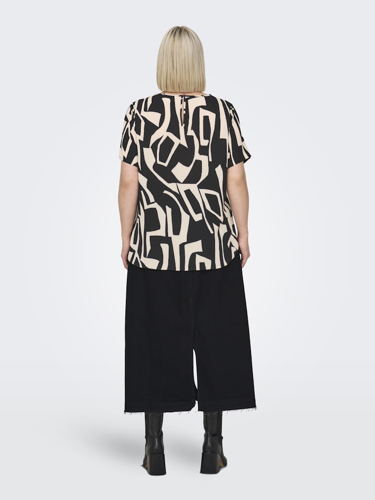 Only Carmakoma CARVICA LIFE SS TOP WVN NOOS Black Vendome geo