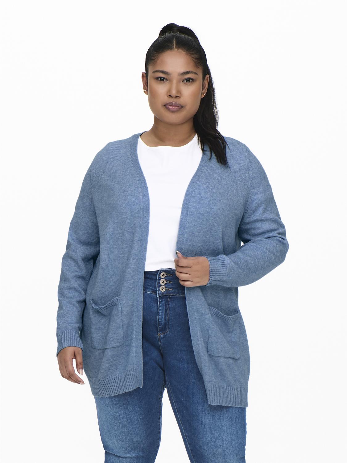 Only Carmakoma CARESLY L/S OPEN CARDIGAN KNT NOOS Allure