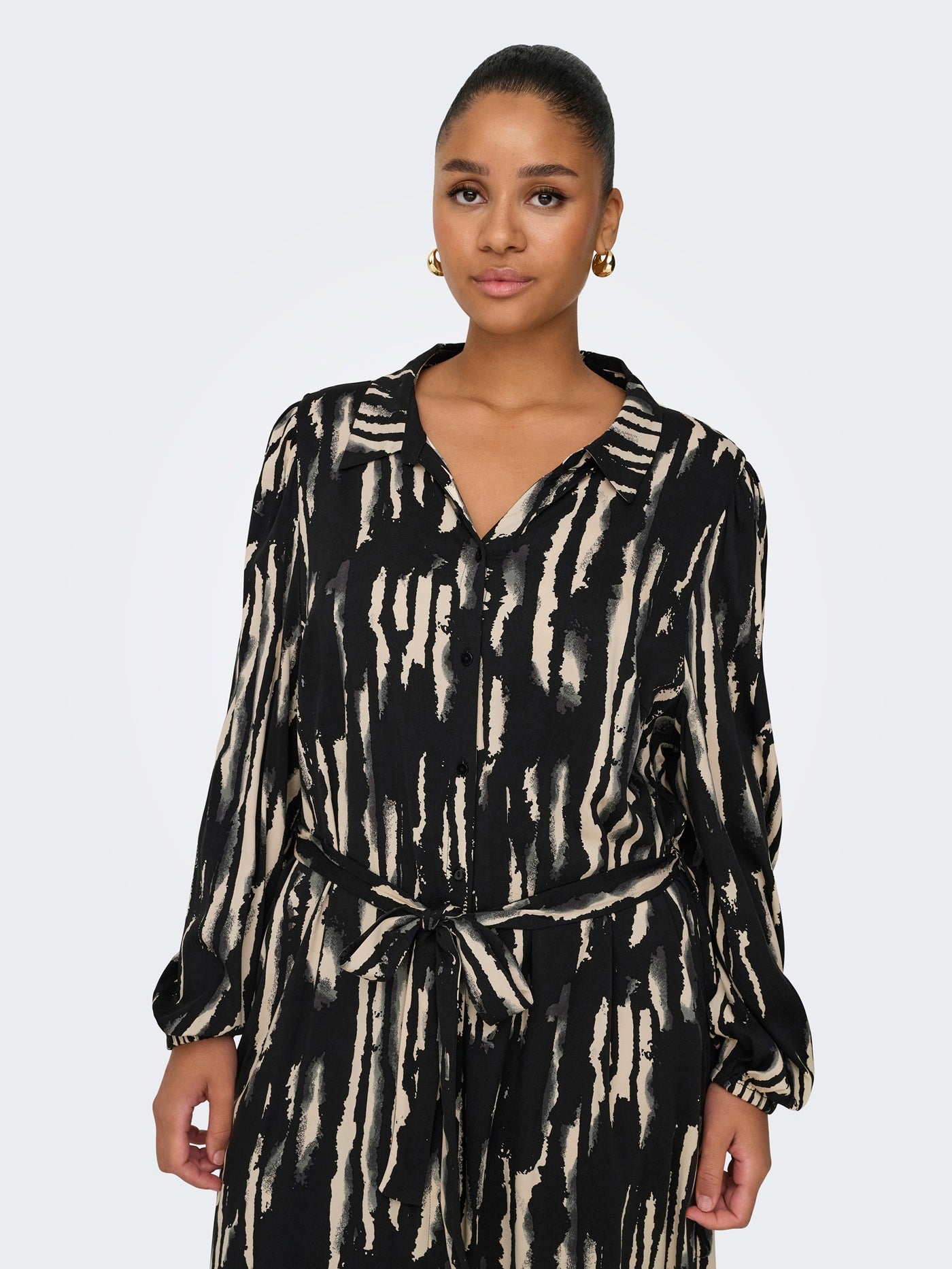 ONLY CARMAKOMA CARMIKAELA LS CALF SHIRT DRESS