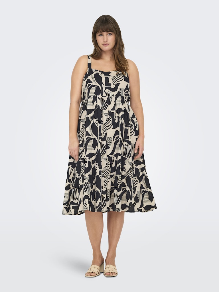 Only Carmakoma CARMALUSI S/L CALF DRESS AOP Pumice Stone