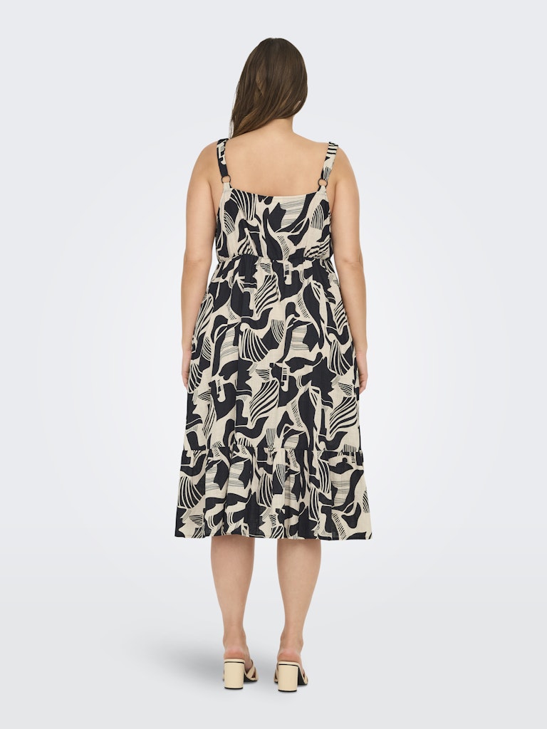 Only Carmakoma CARMALUSI S/L CALF DRESS AOP Pumice Stone