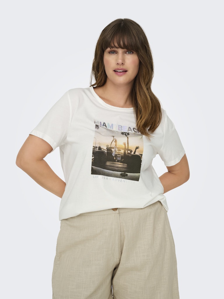 Only Carmakoma CARARNA LIFE SS REG TEE JRS wit