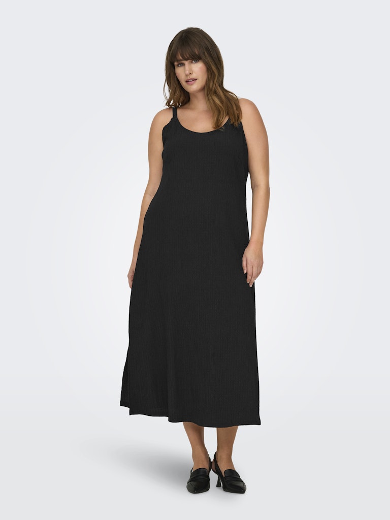 Only Carmakoma CARCALLIE STRAP SL MIDI DRESS JRS zwart