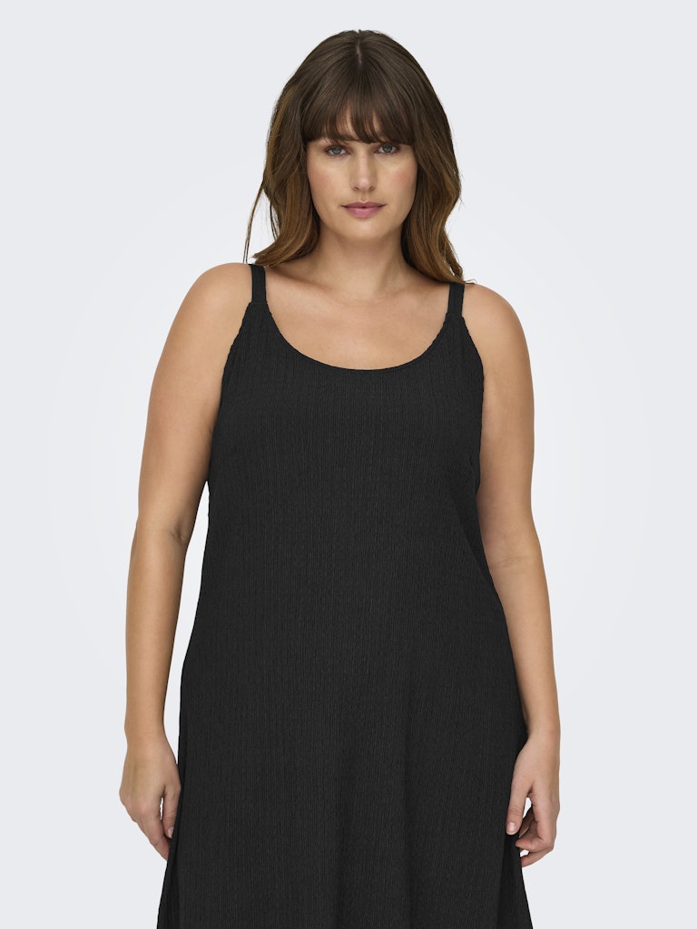 Only Carmakoma CARCALLIE STRAP SL MIDI DRESS JRS zwart