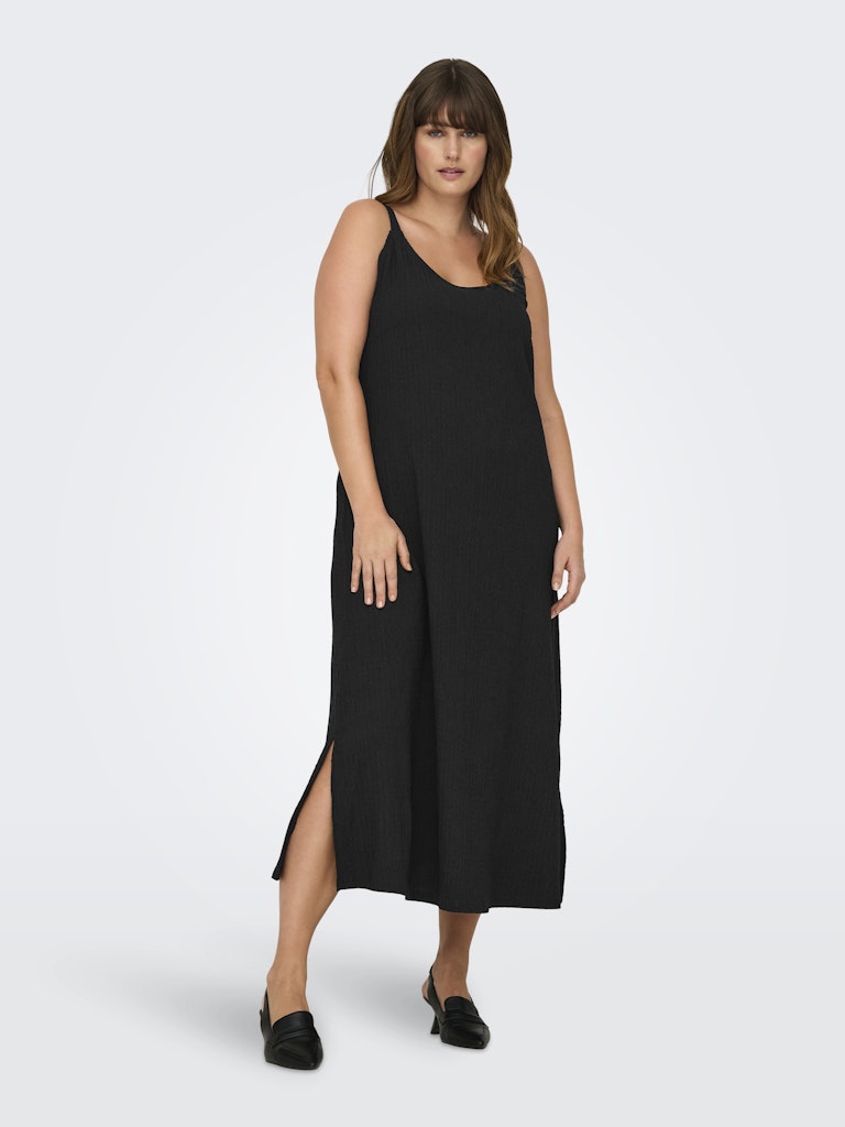 Only Carmakoma CARCALLIE STRAP SL MIDI DRESS JRS zwart