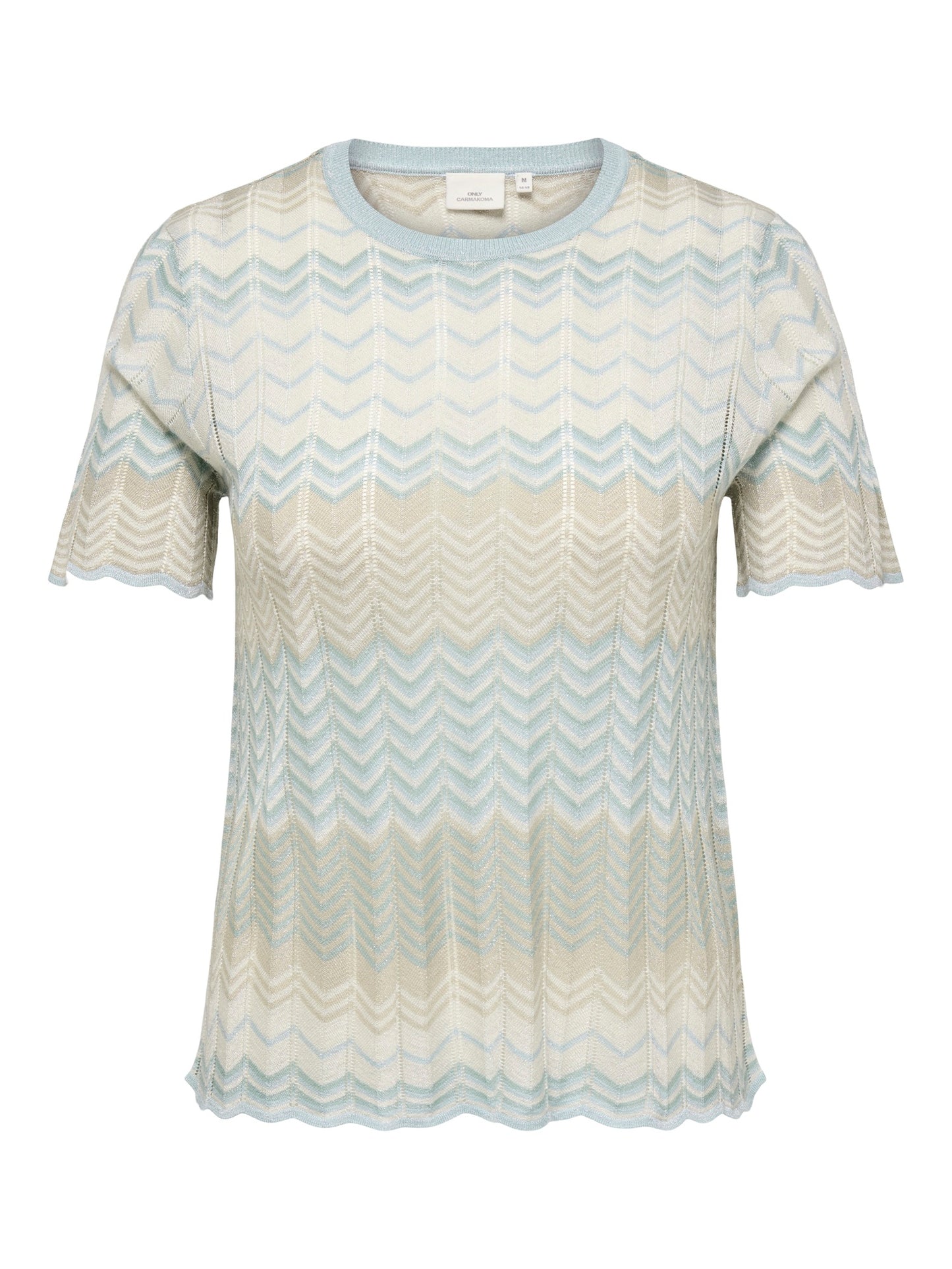 ONLY CARMAKOMA CARALVIRA LIFE SS GLITTER O-NECK