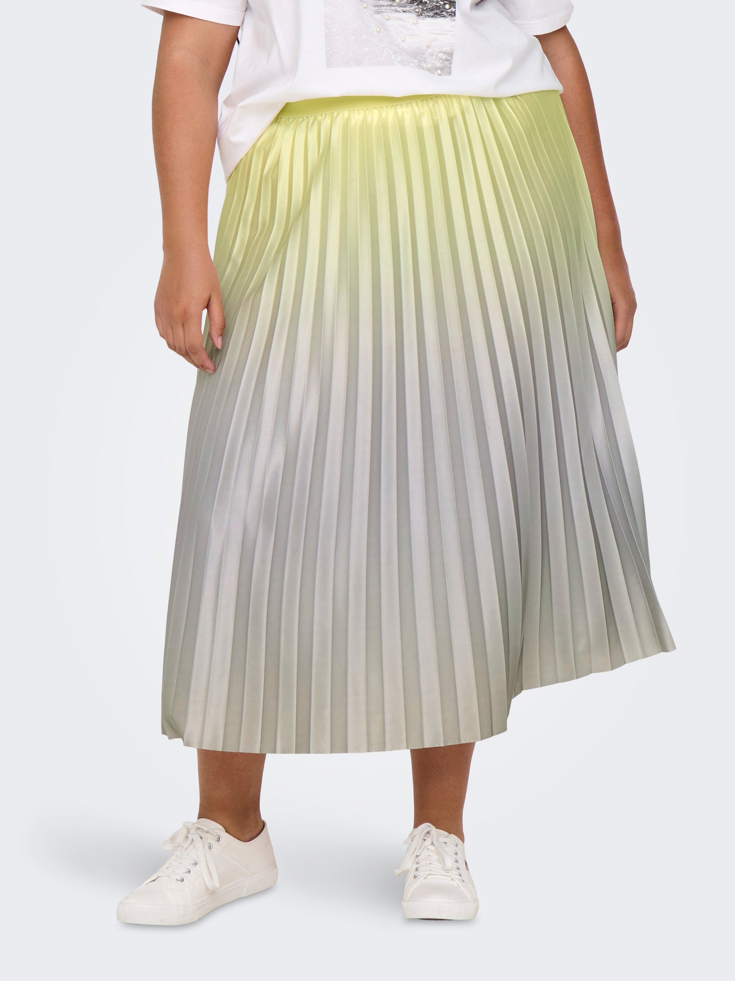 ONLY CARMAKOMA CARPETAL LIFE MIDI PLISSE SKIRT JRS