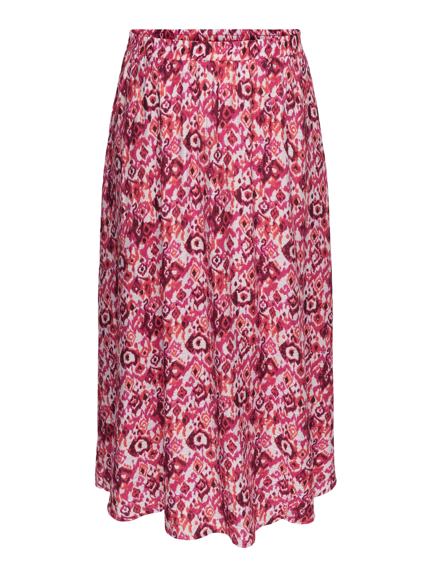 ONLY CARMAKOMA CARHAVANA CALF SKIRT AOP ROODPRINT