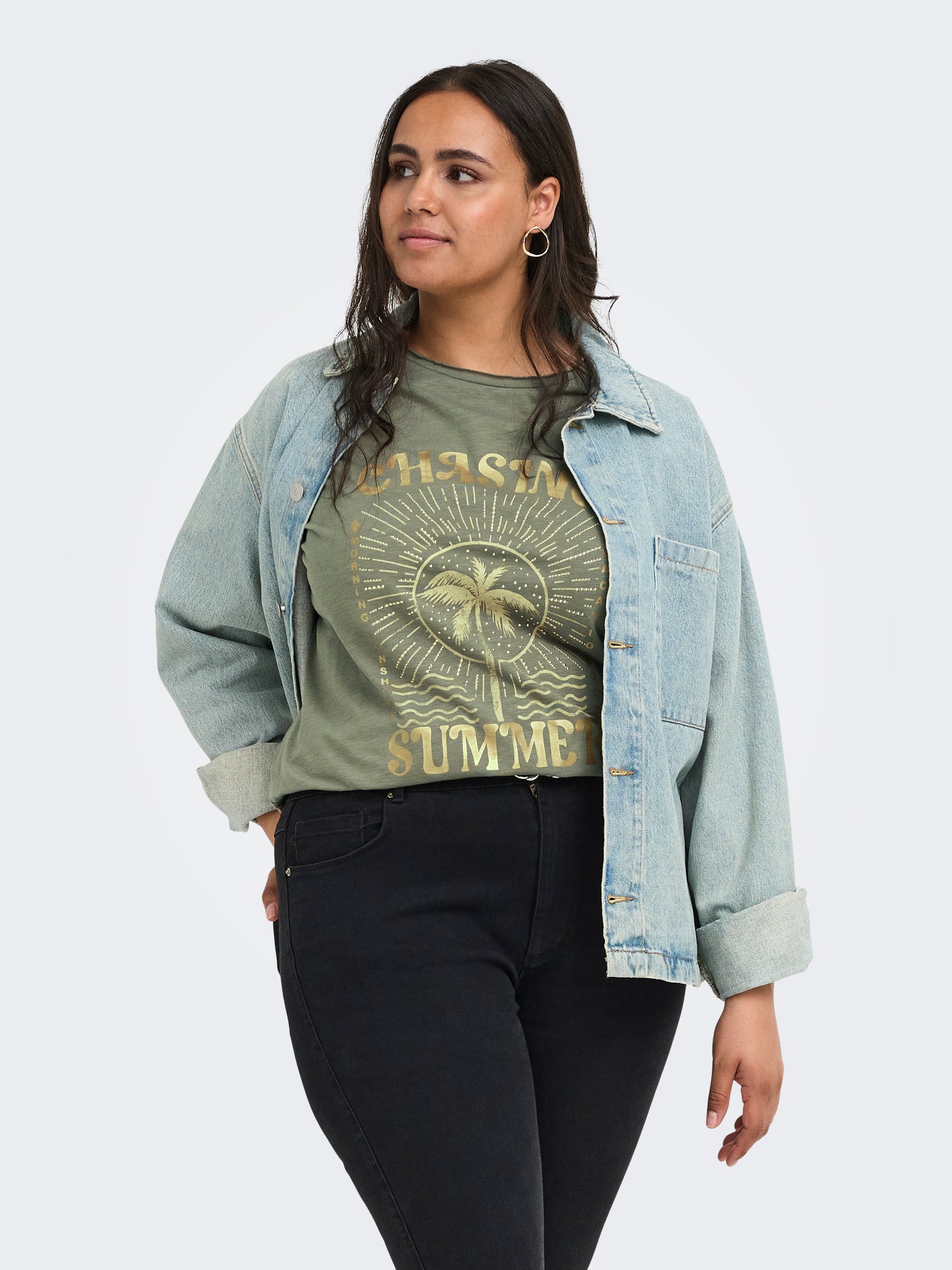 ONLY CARMAKOMA CARNOVIA S/S O-NECK REG TEE JRS