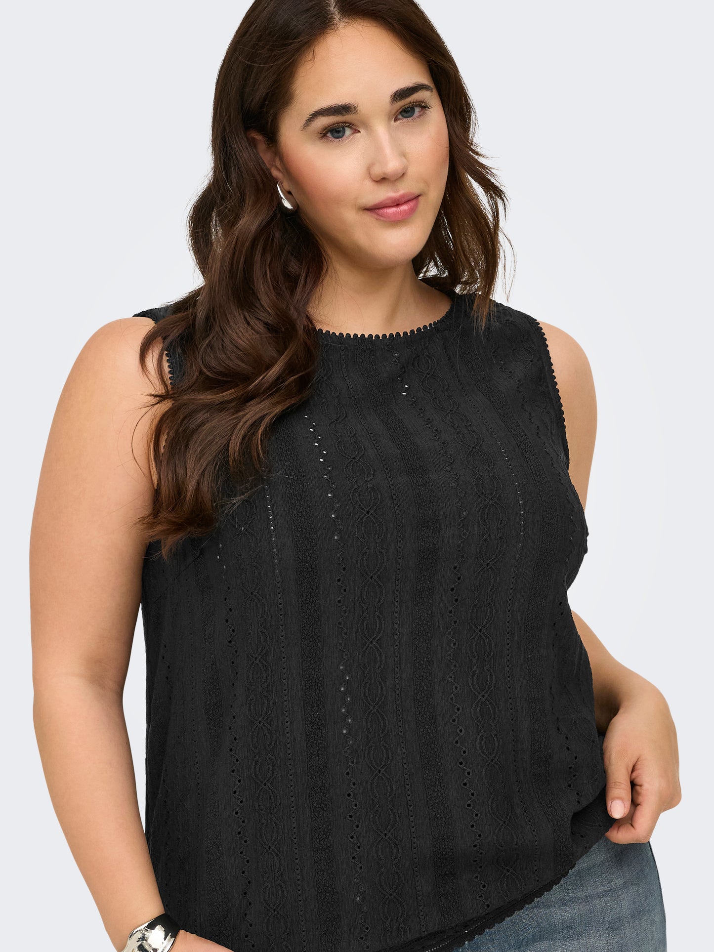 ONLY CARMAKOMA CARSOL S/L BOATNECK TOP JRS