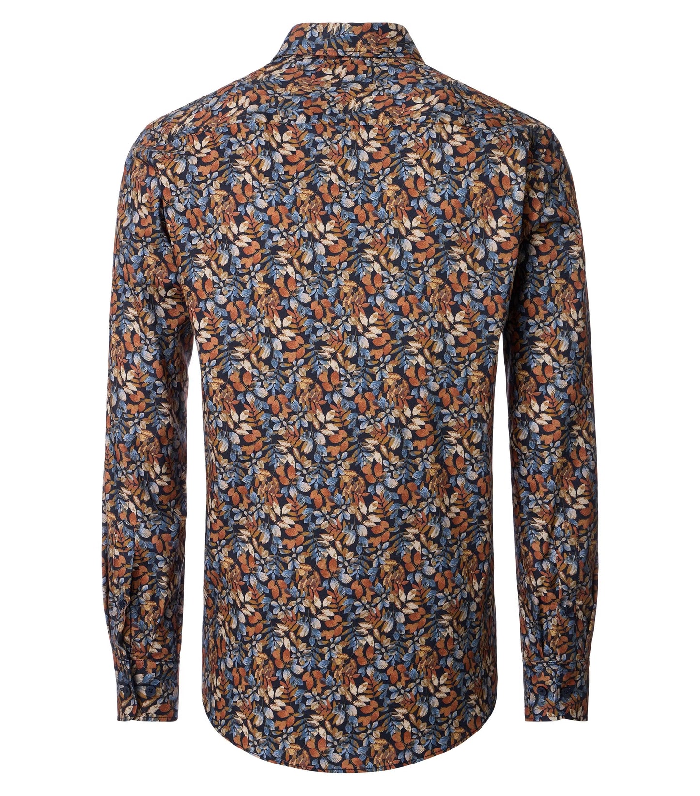 Casa Moda overhemd bladmotief mixed orange