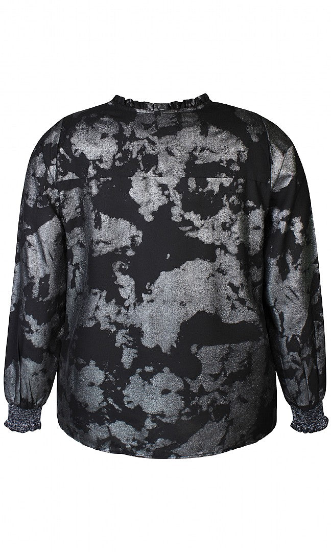 Zhenzi Bell blouse zwart glitter