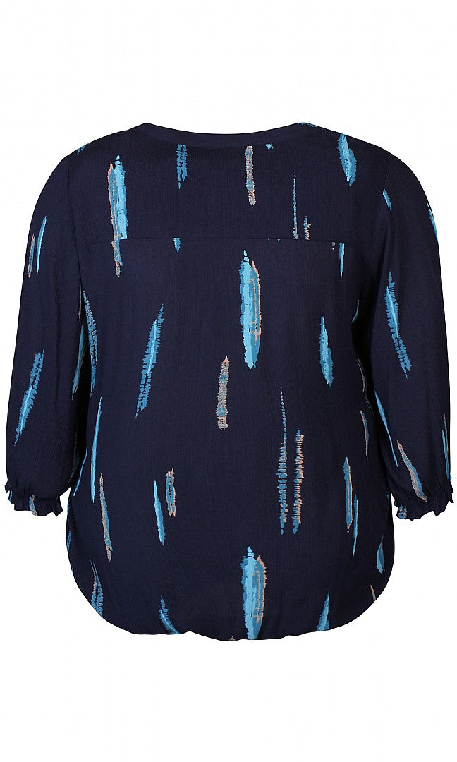 Zhenzi Nataly 401 Blouse Donkerblauw