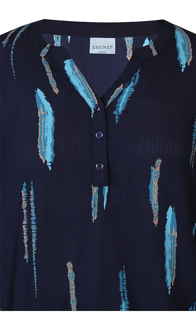 Zhenzi Nataly 401 Blouse Donkerblauw