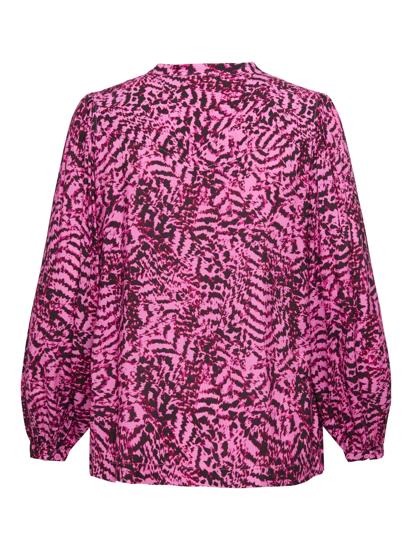 ONLY CARMAKOMA CARKLIA LIFE L/S O-NECK TOP AOP