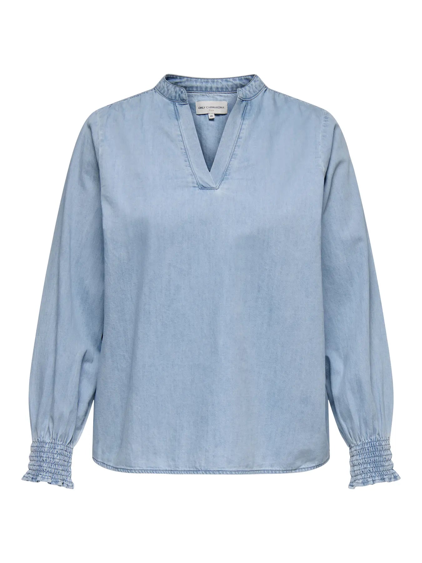 ONLY CARMAKOMA CARMETTA LS DNM SHIRT Light blue denim