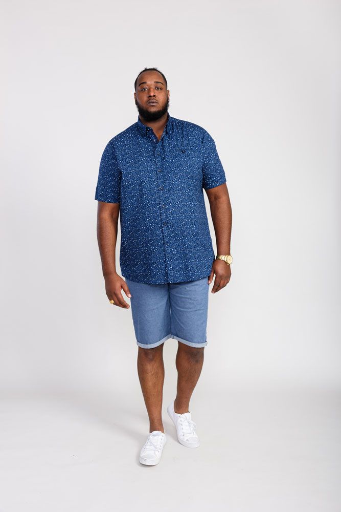 Duke 555 Tristain Overhemd Blauw Plussize