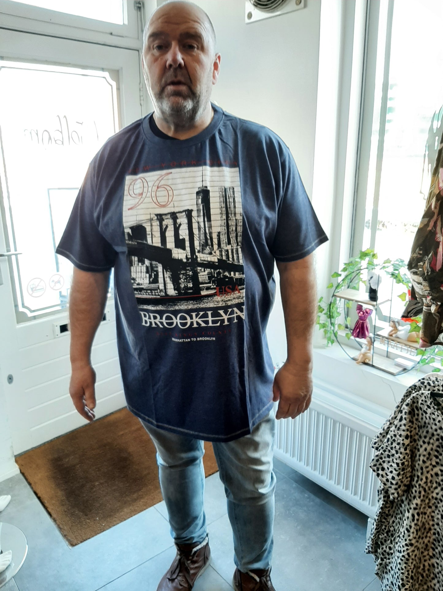 Duke 555 Cain T-Shirt Blauw Plussize