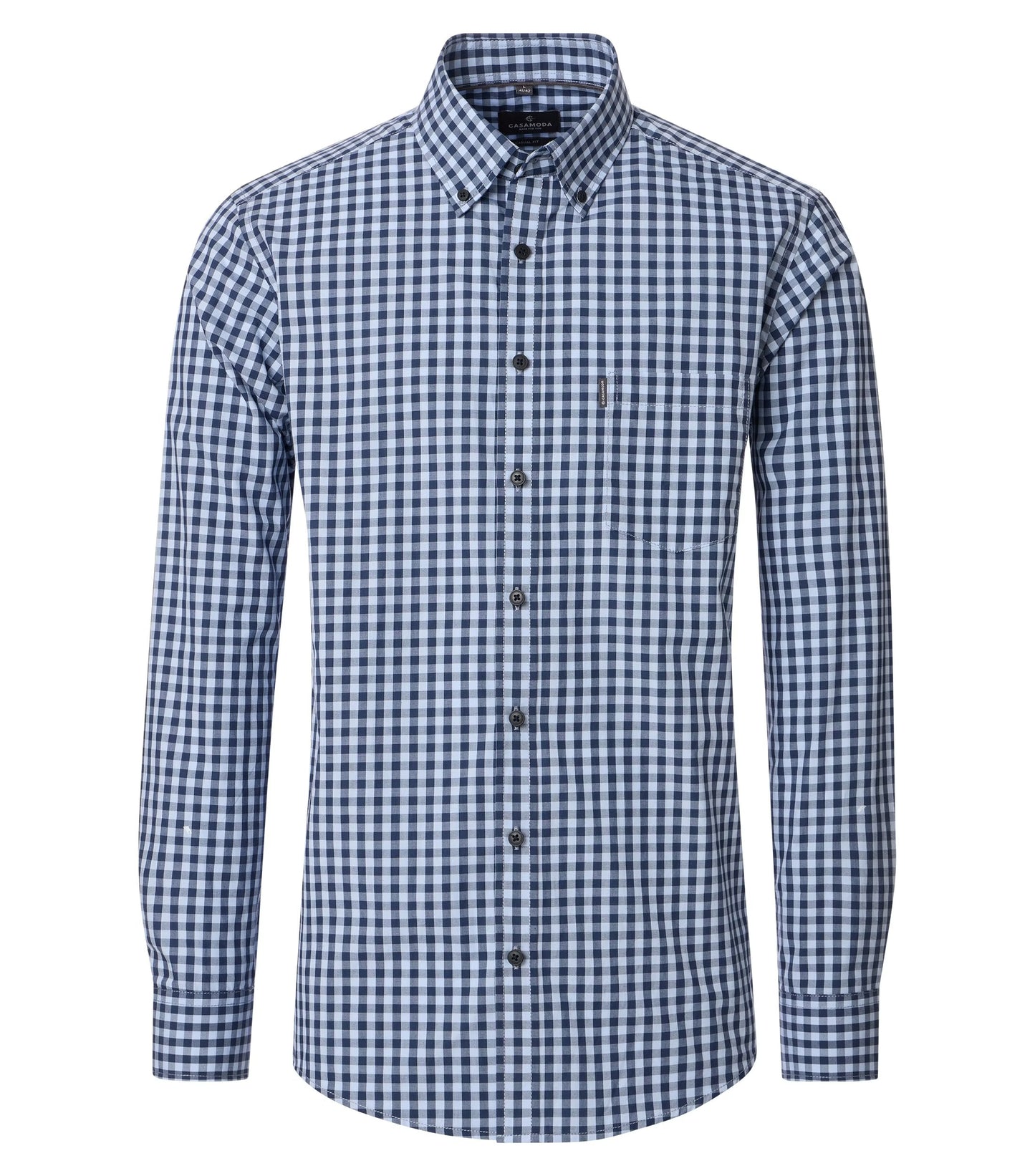 Casamoda Casual Fit overhemd blauw blok