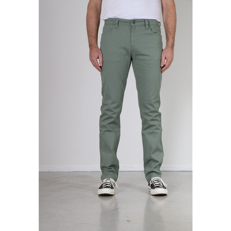NEW-STAR NYON PANTS SLIM FIT PRINTED TWILL GREEN