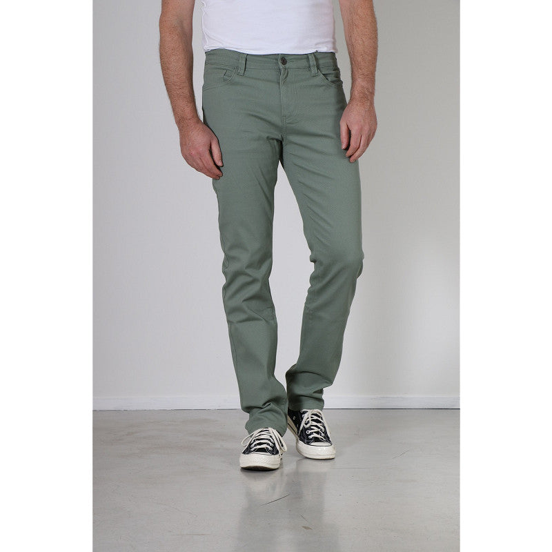 NEW-STAR NYON PANTS SLIM FIT PRINTED TWILL GREEN