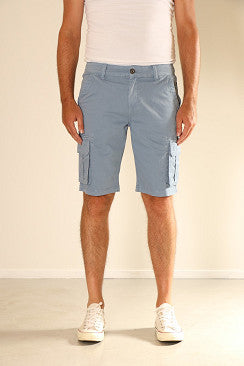 NEW STAR PANTS BERMUDA STRETCH POPLIN LIGHT BLUE