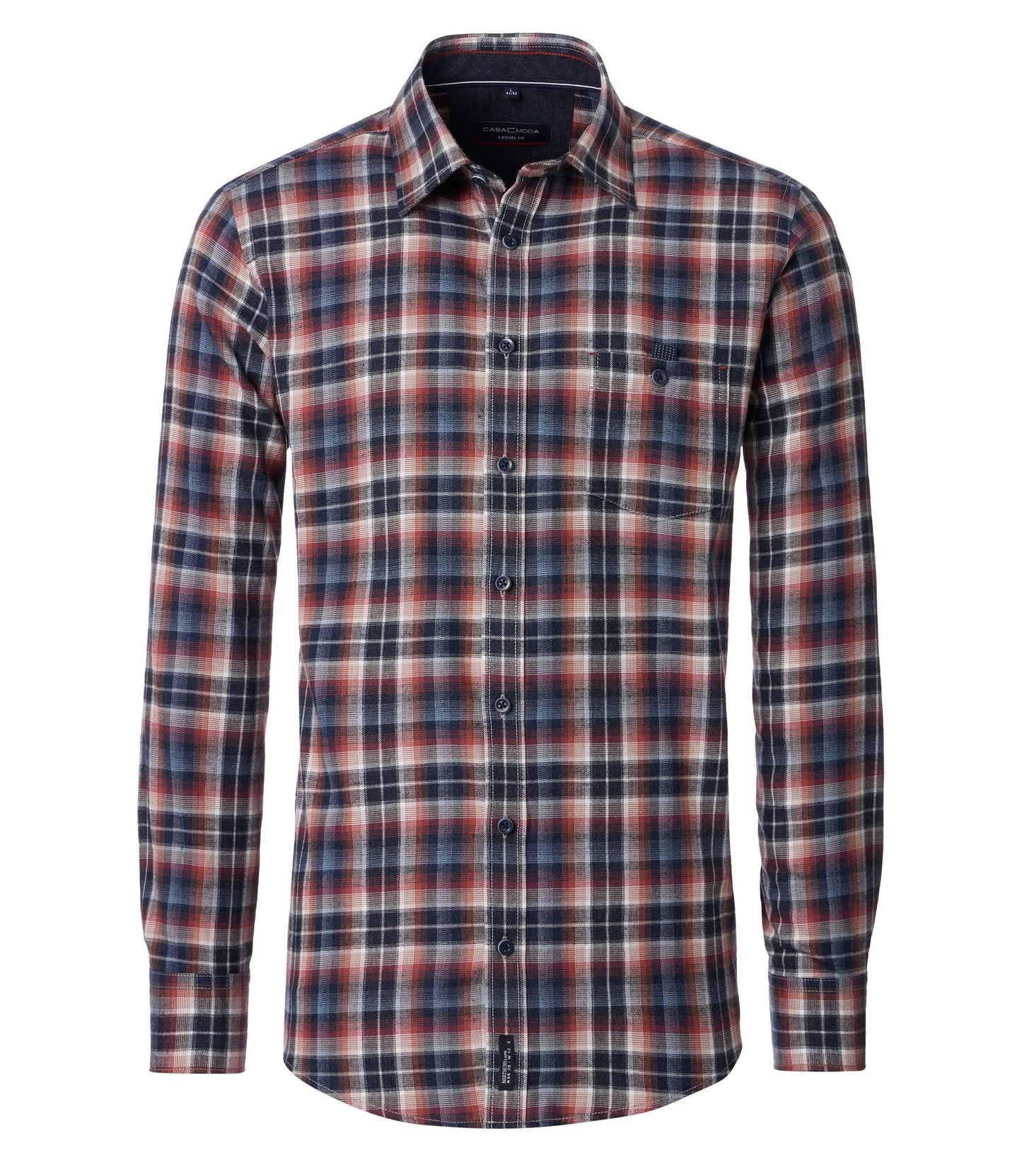 Casa Moda overhemd streep rood blauw